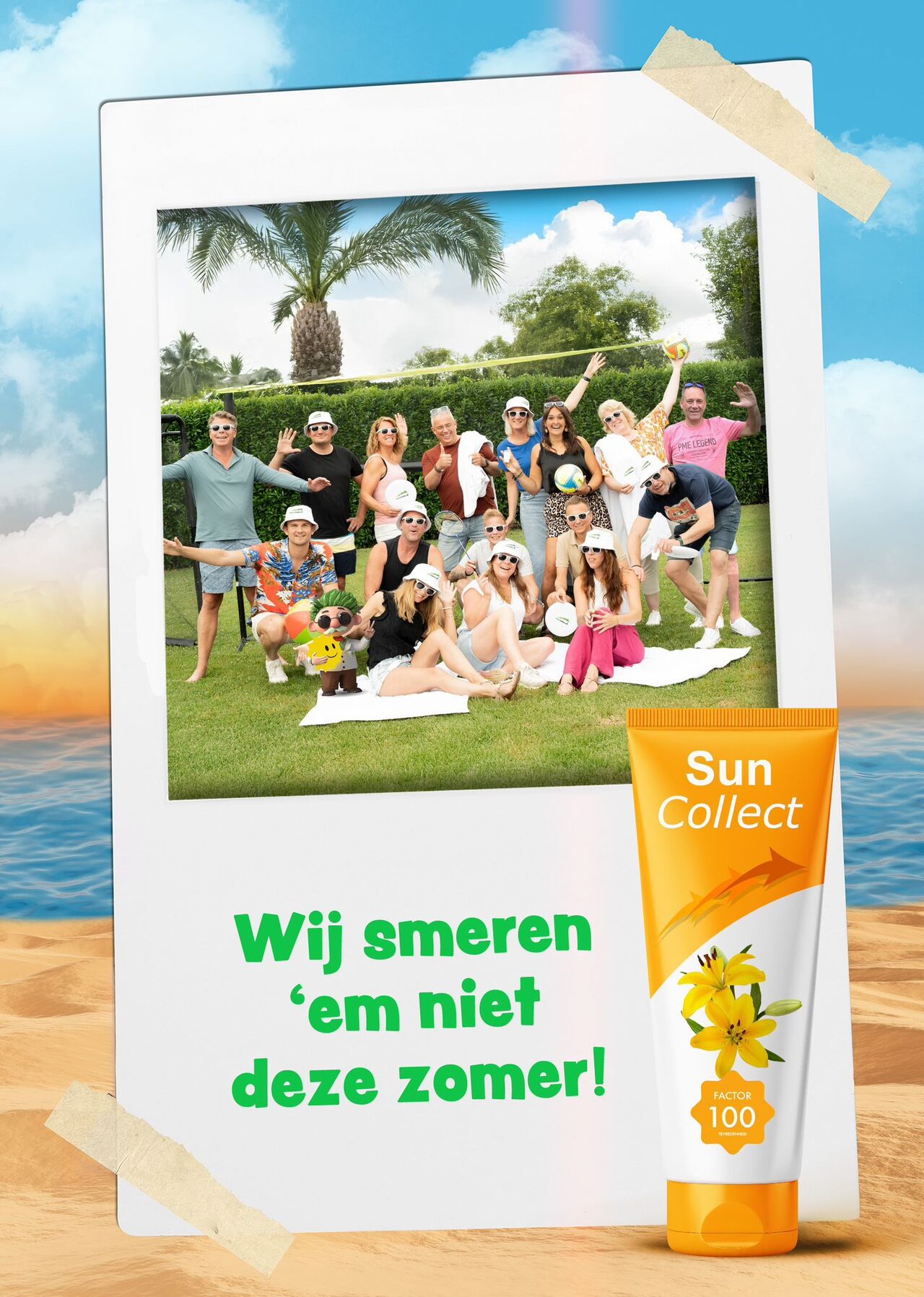 Wij smeren ‘m niet… alleen met zonnebrand!