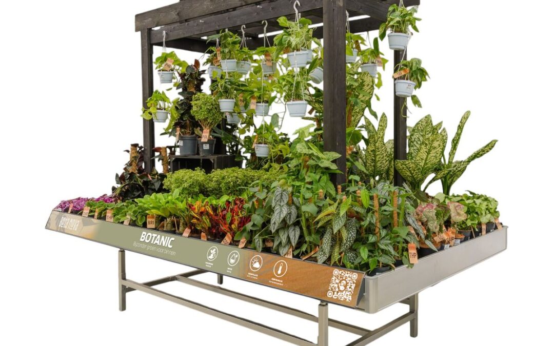 Concepttafel Botanic Collectie met hangende en staande kamerplanten